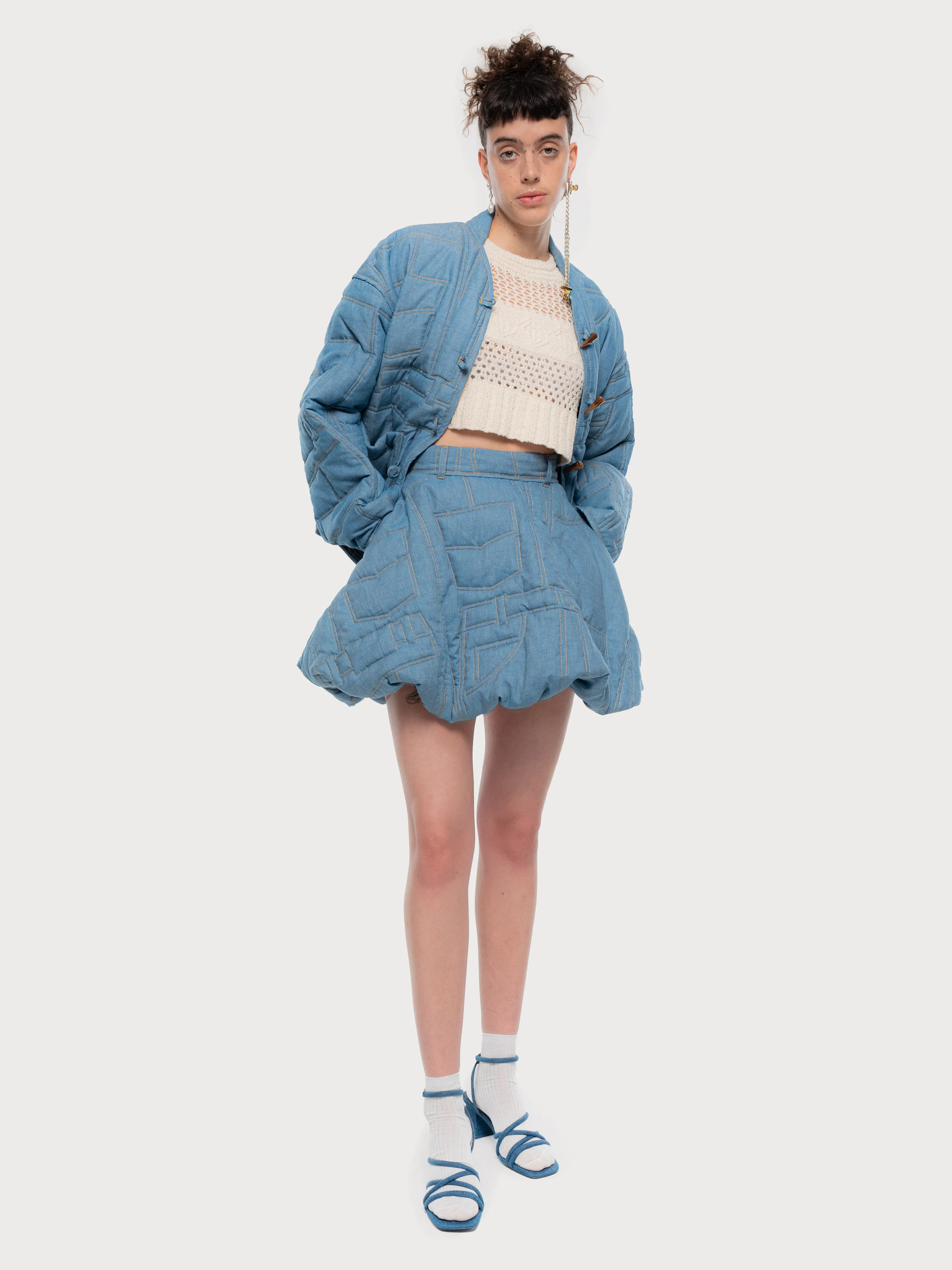 Quilted Denim Jacket