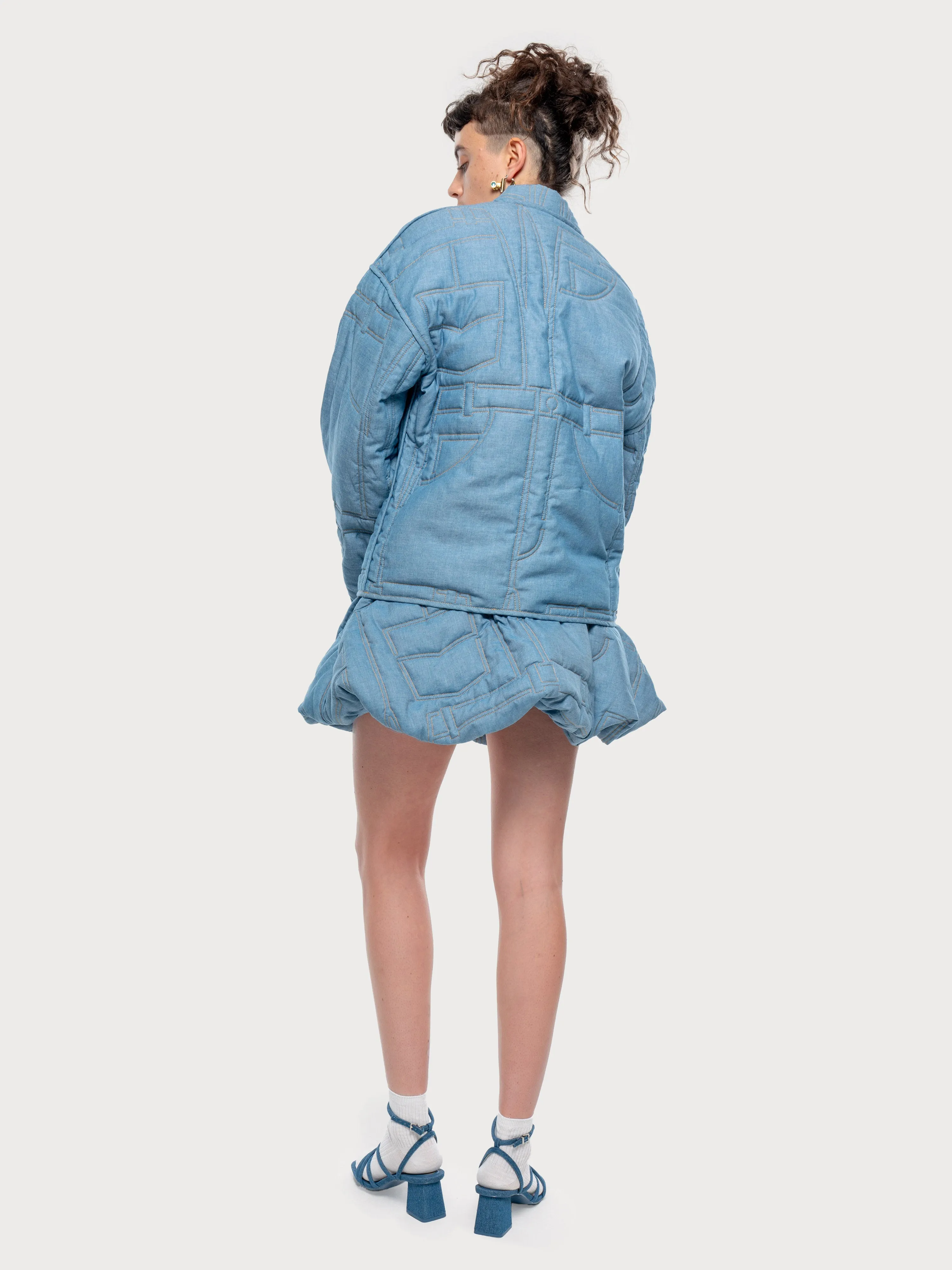 Quilted Denim Jacket