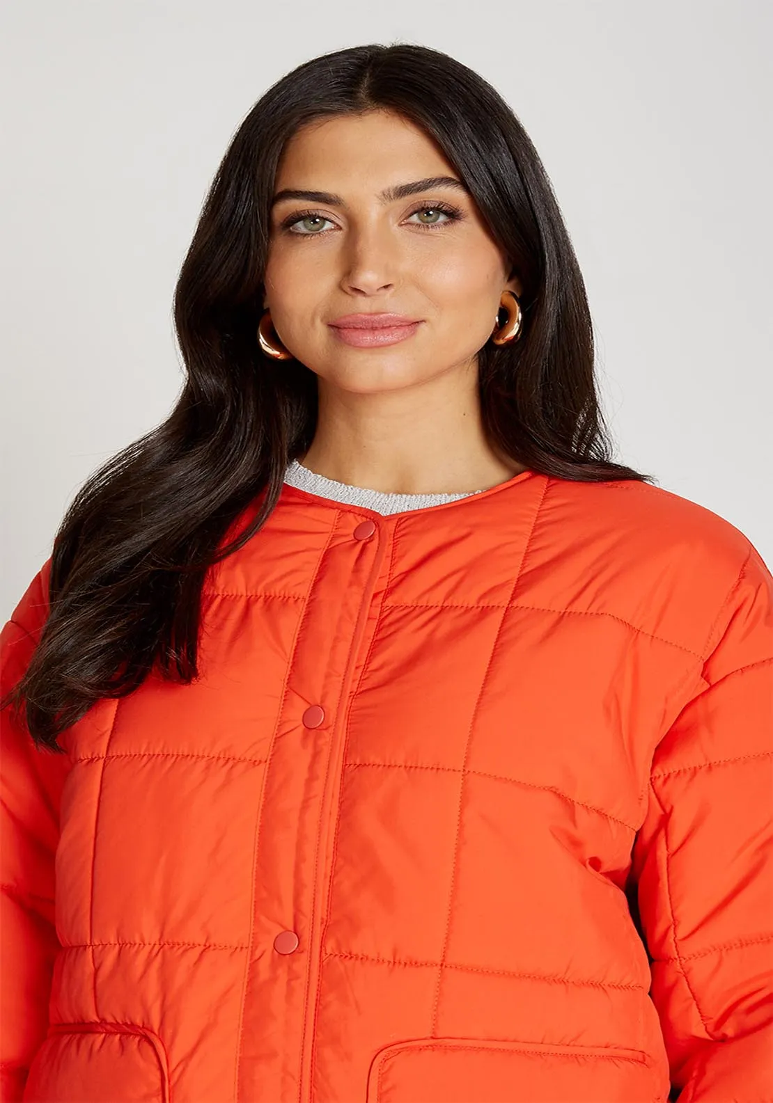 Quilted Jacket - Red