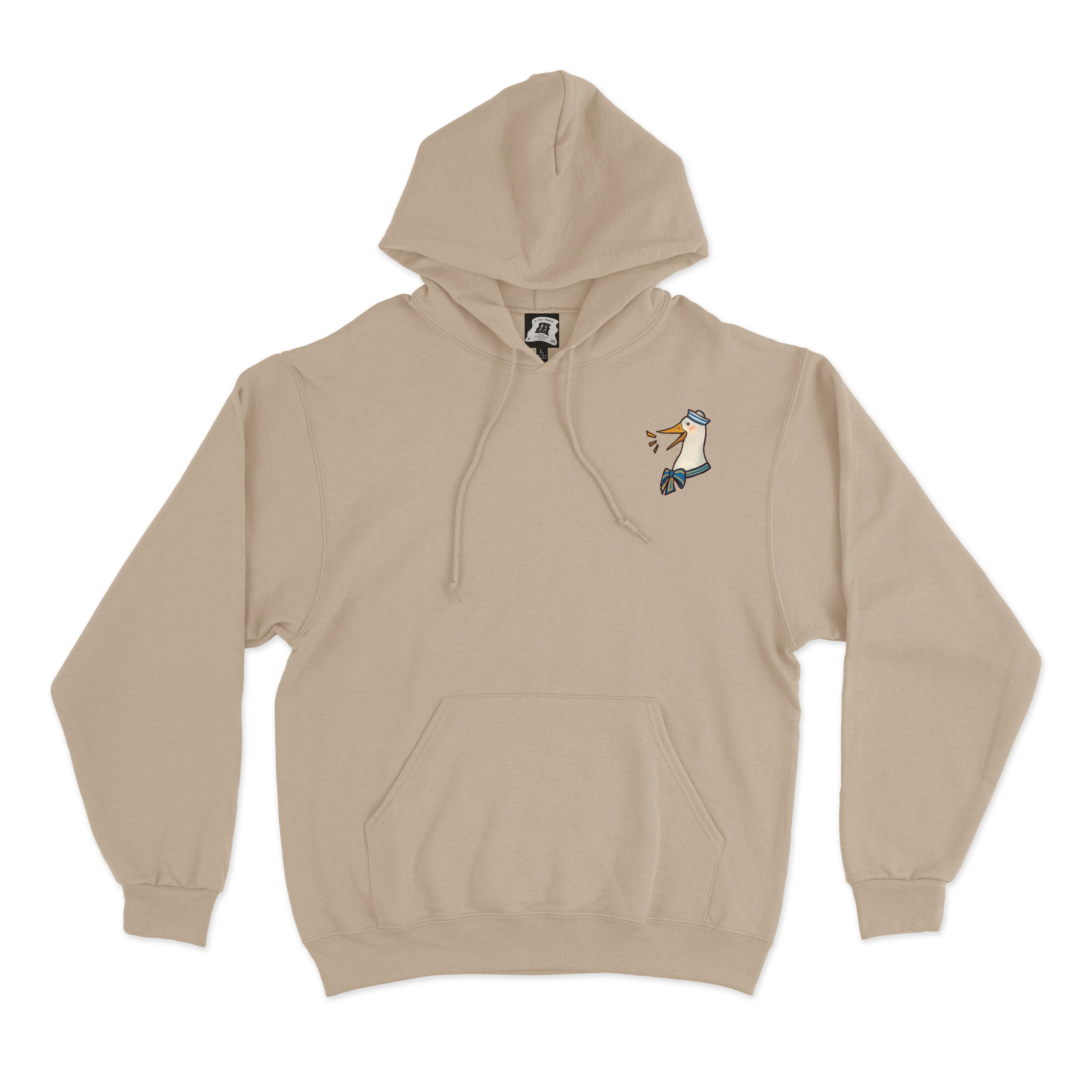 "duck" Fleece Hoodie Beige
