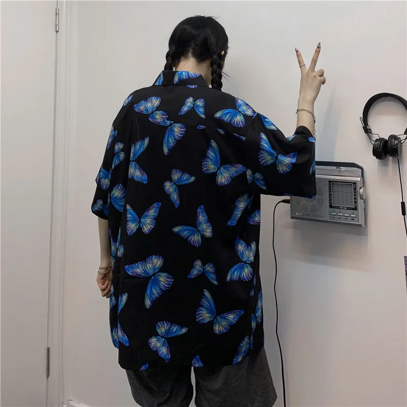 "FULL PRINT BUTTERFLY" SHORT SLEEVE SHIRT N072304