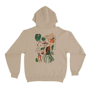 "Plants Dad" Fleece Hoodie Beige