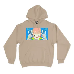 "Reg Glasses Gal" Fleece Hoodie Beige