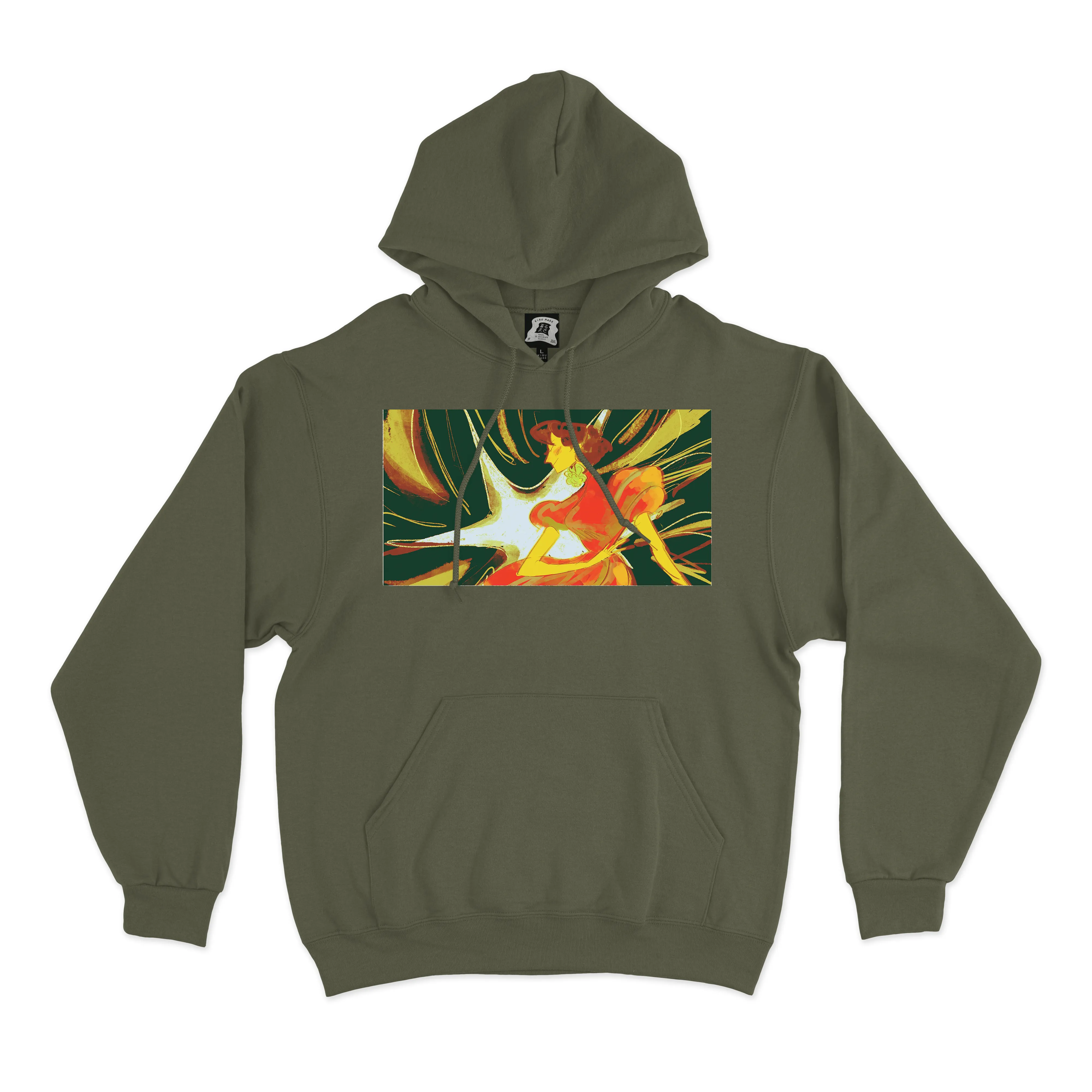 "Shiny Star" Fleece Hoodie Khaki