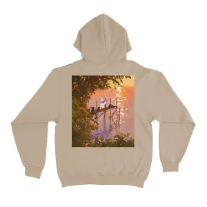"Sunset" Fleece Hoodie Beige