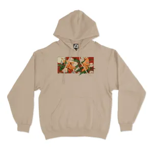 "Traces of Memories #2" Fleece Hoodie Beige/Light Pink