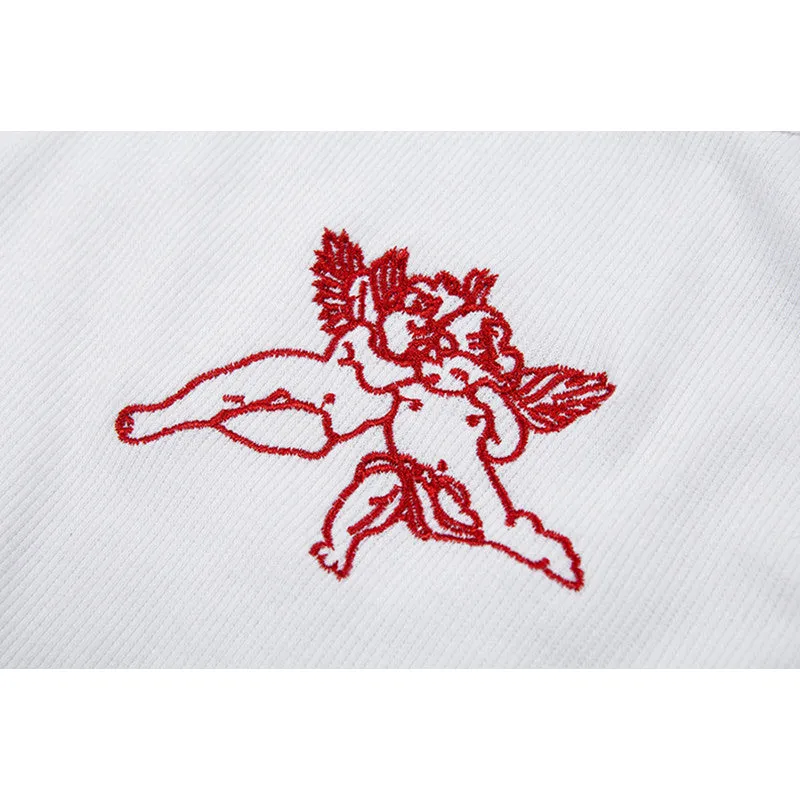 "U-NECK EMBROIDERY ANGEL" VEST K112007