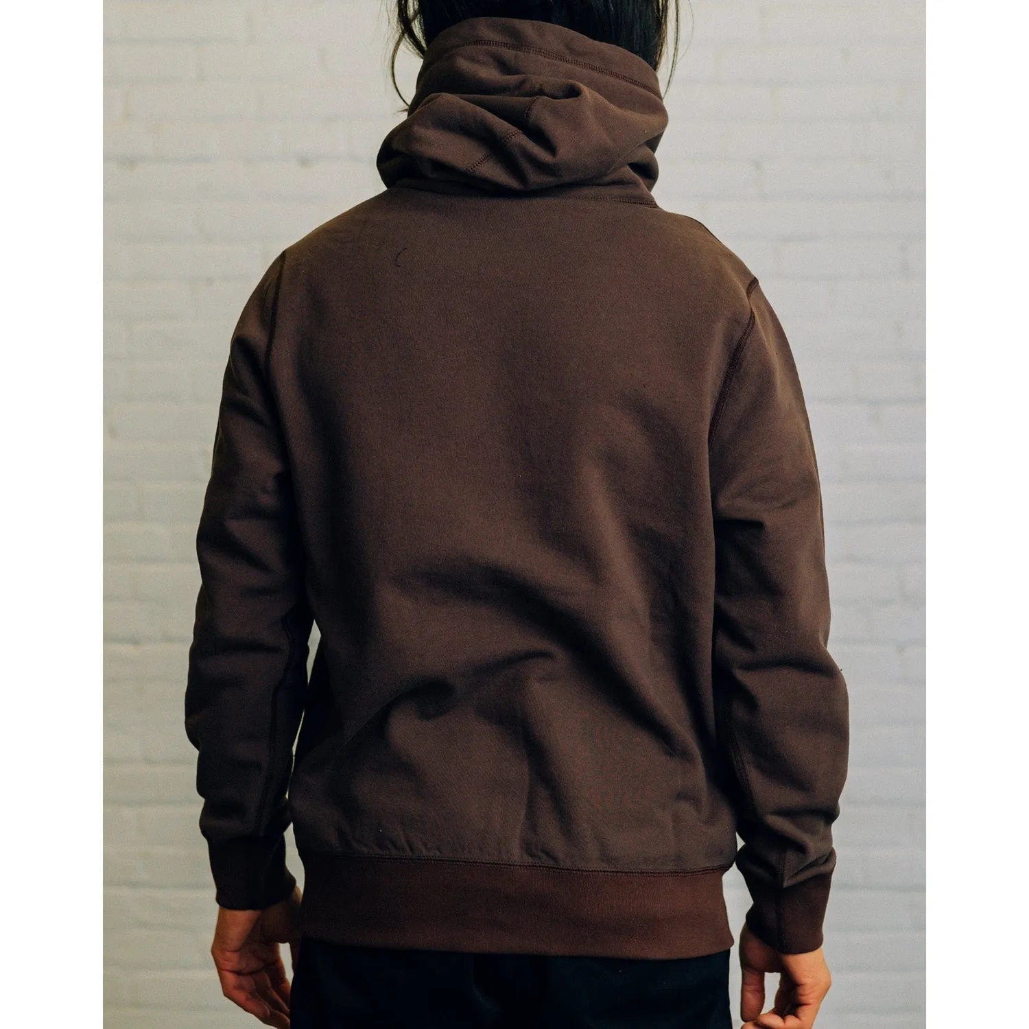 Raised By Wolves Collegiate Two-Pocket Snap Hoodie Chocolate