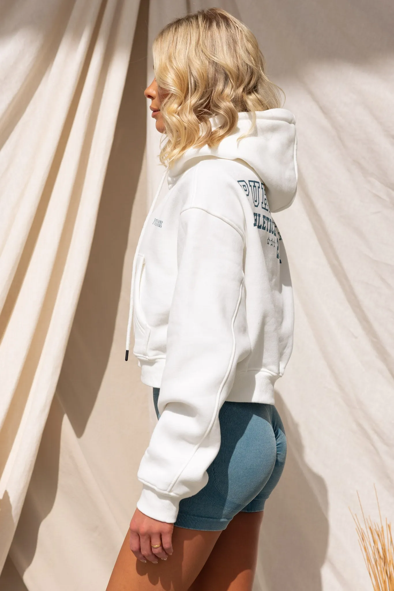 Relax Cropped Hoodie - Ocean