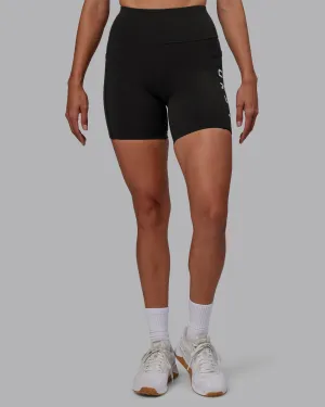 Rep Mid Short Tight - Pirate Black-White