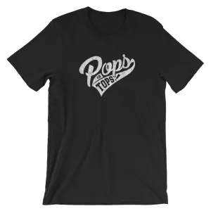 Retro Distressed Father's Day "Pops is Tops" Short-Sleeve Unisex T-Shirt