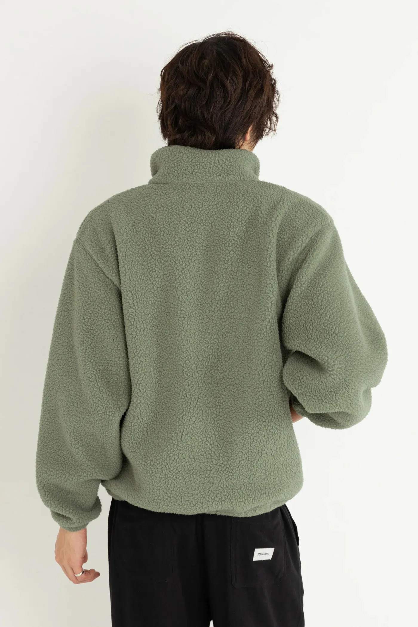 Rhythm Zephyr Sherpa Zip Thru - Moss
