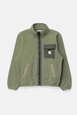 Rhythm Zephyr Sherpa Zip Thru - Moss