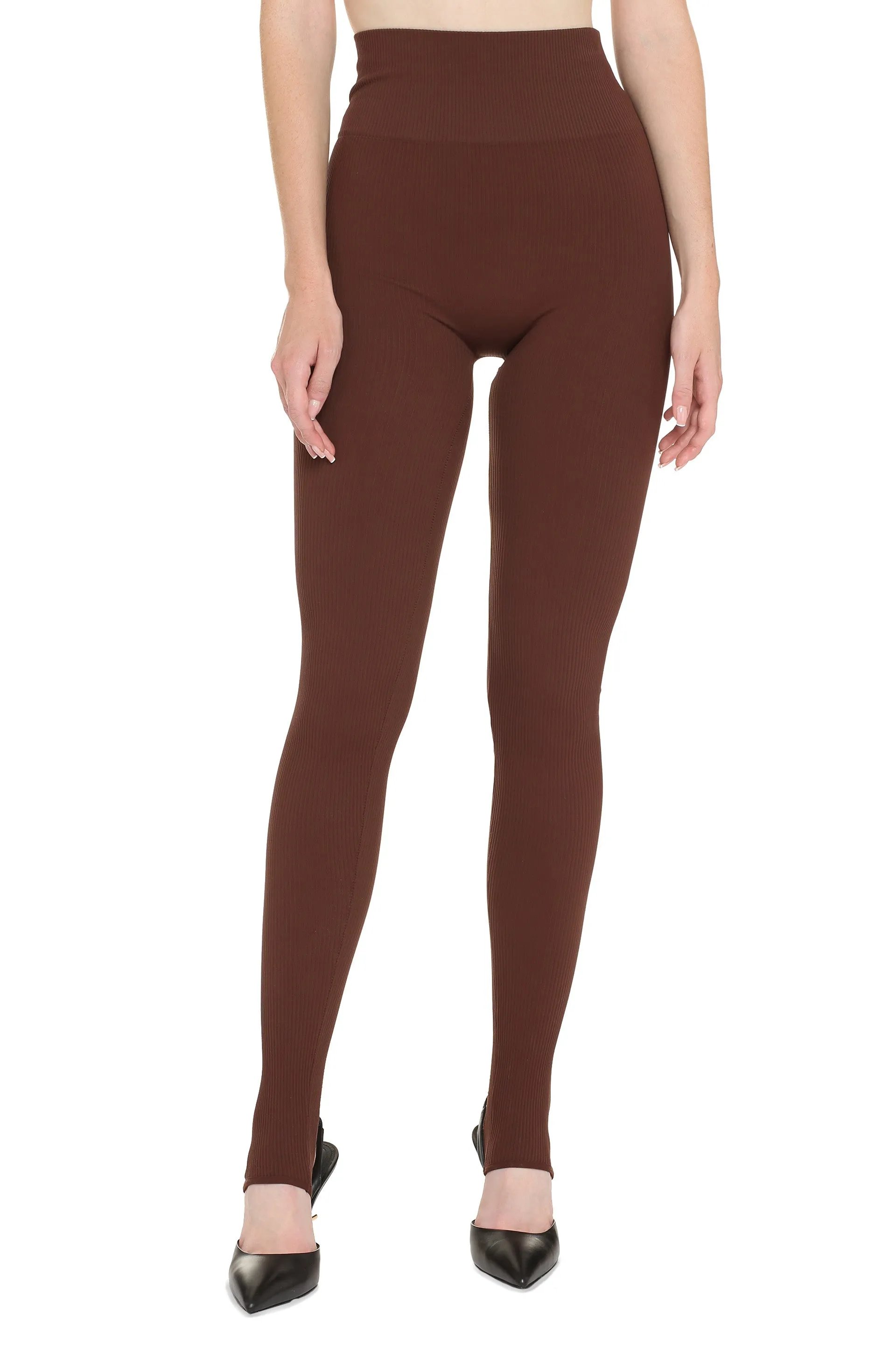 Ribbed stretch leggings