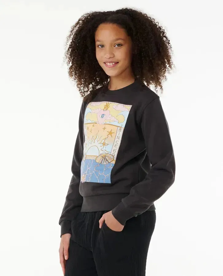 Rip Curl Girl's Summer Solstice Art Crew Neck
