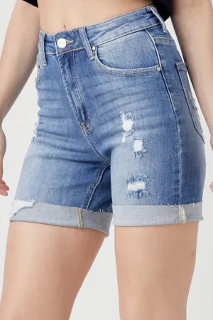 Risen | Distressed Boyfriend Shorts