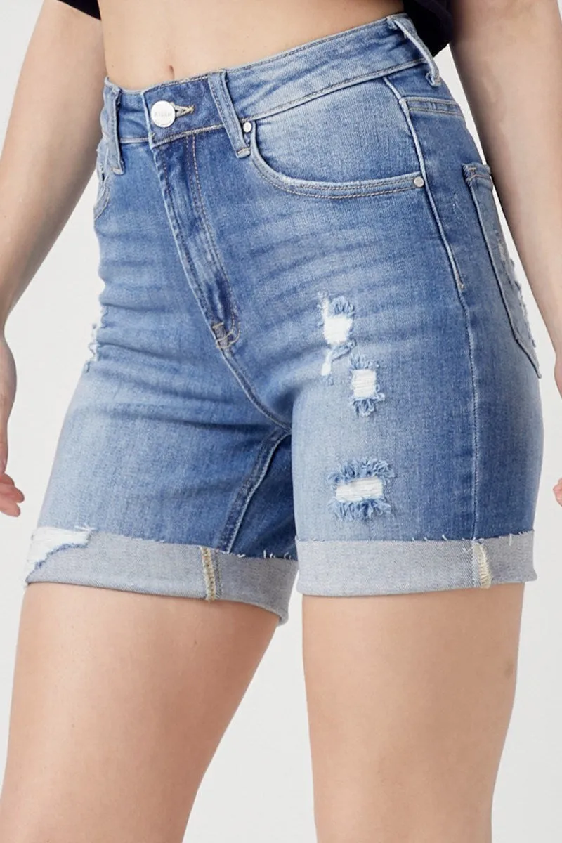 Risen | Distressed Boyfriend Shorts