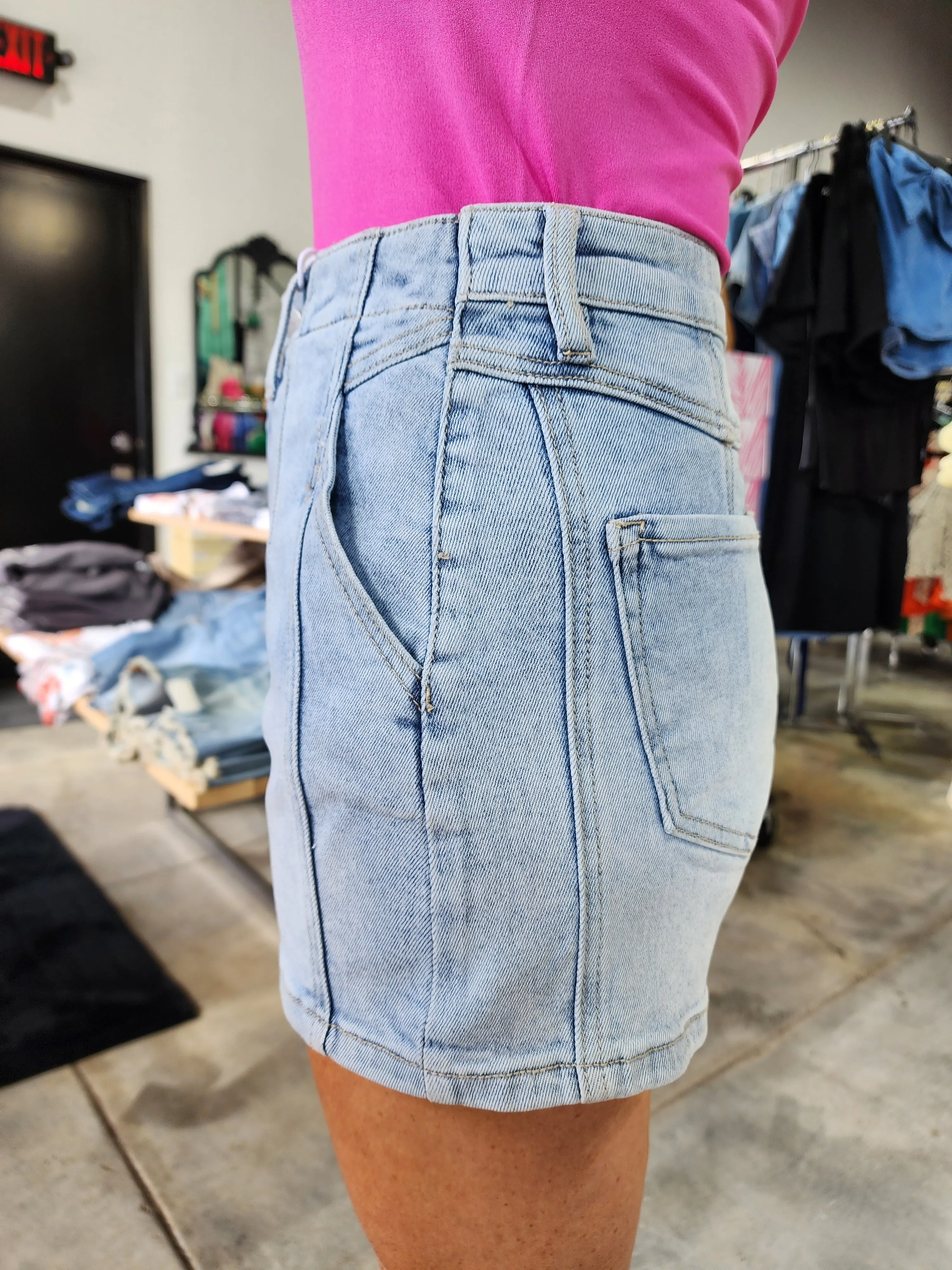 Risen High Rise Western Style Shorts