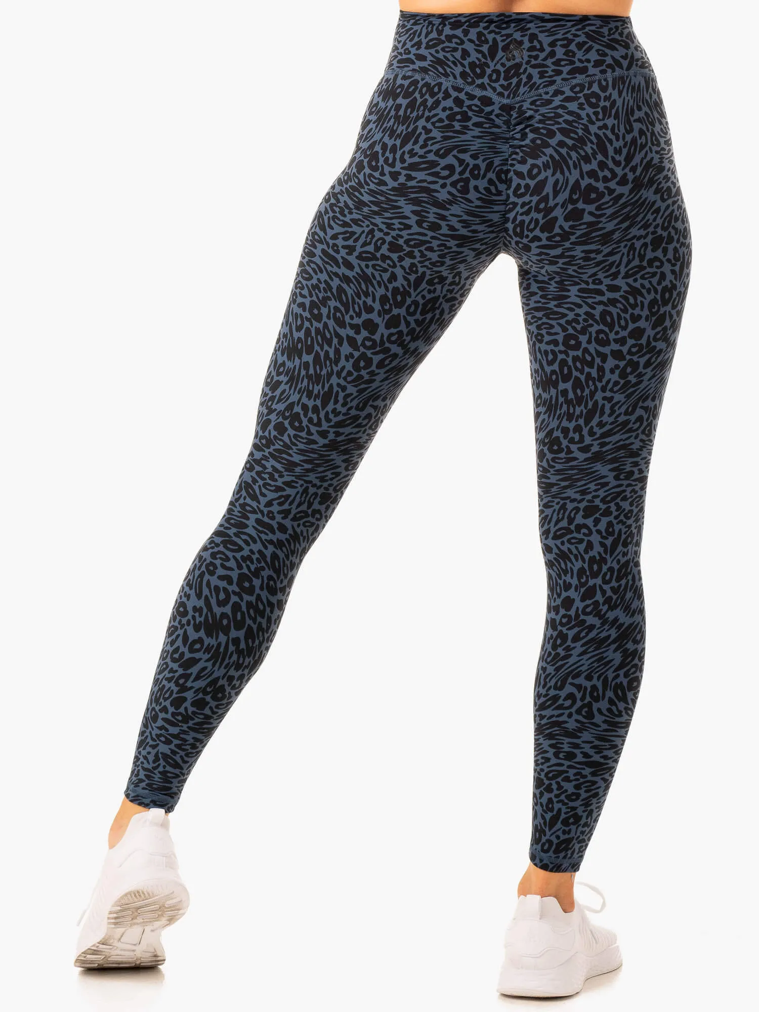 Rotation High Waisted Scrunch Leggings - Navy Leopard