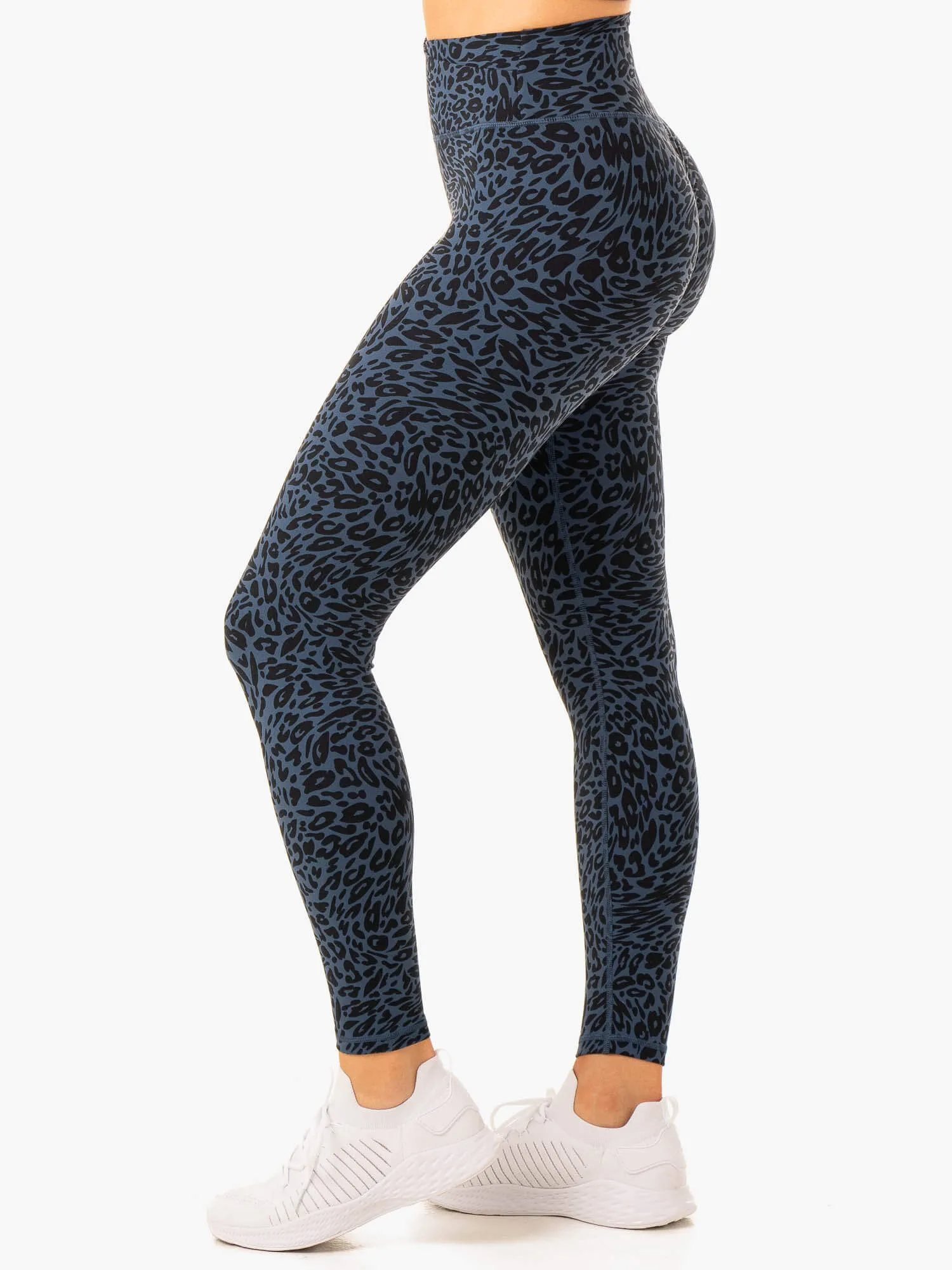 Rotation High Waisted Scrunch Leggings - Navy Leopard