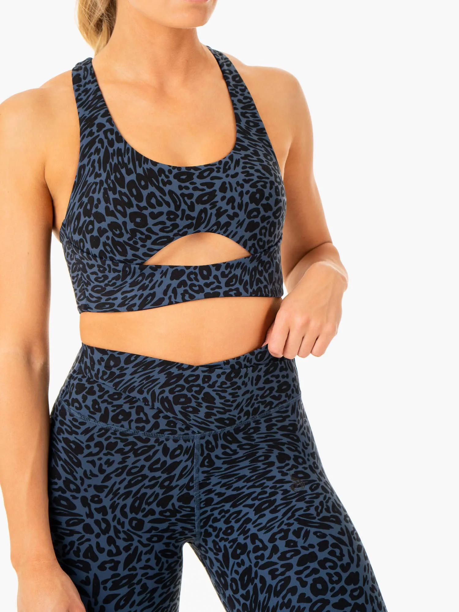Rotation High Waisted Scrunch Leggings - Navy Leopard