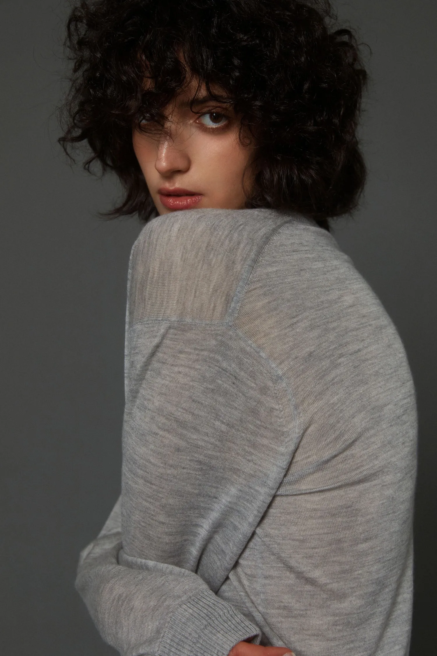 Sheer Cashmere V-neck