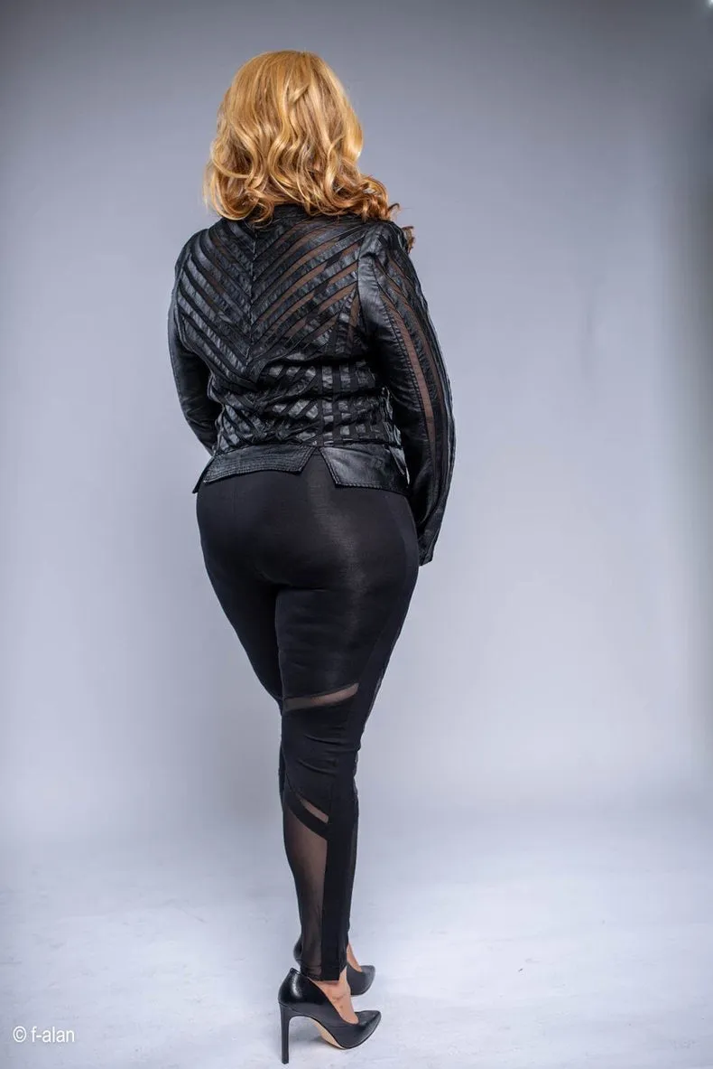 Sheer Leather Leggings