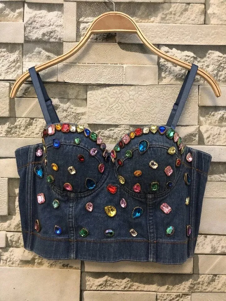 Shinny Straps Crop top