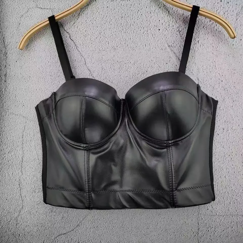 Shinny Straps Crop top