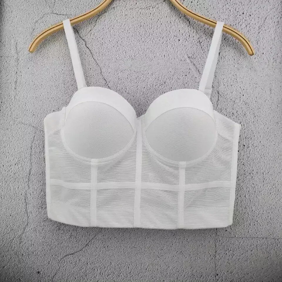 Shinny Straps Crop top