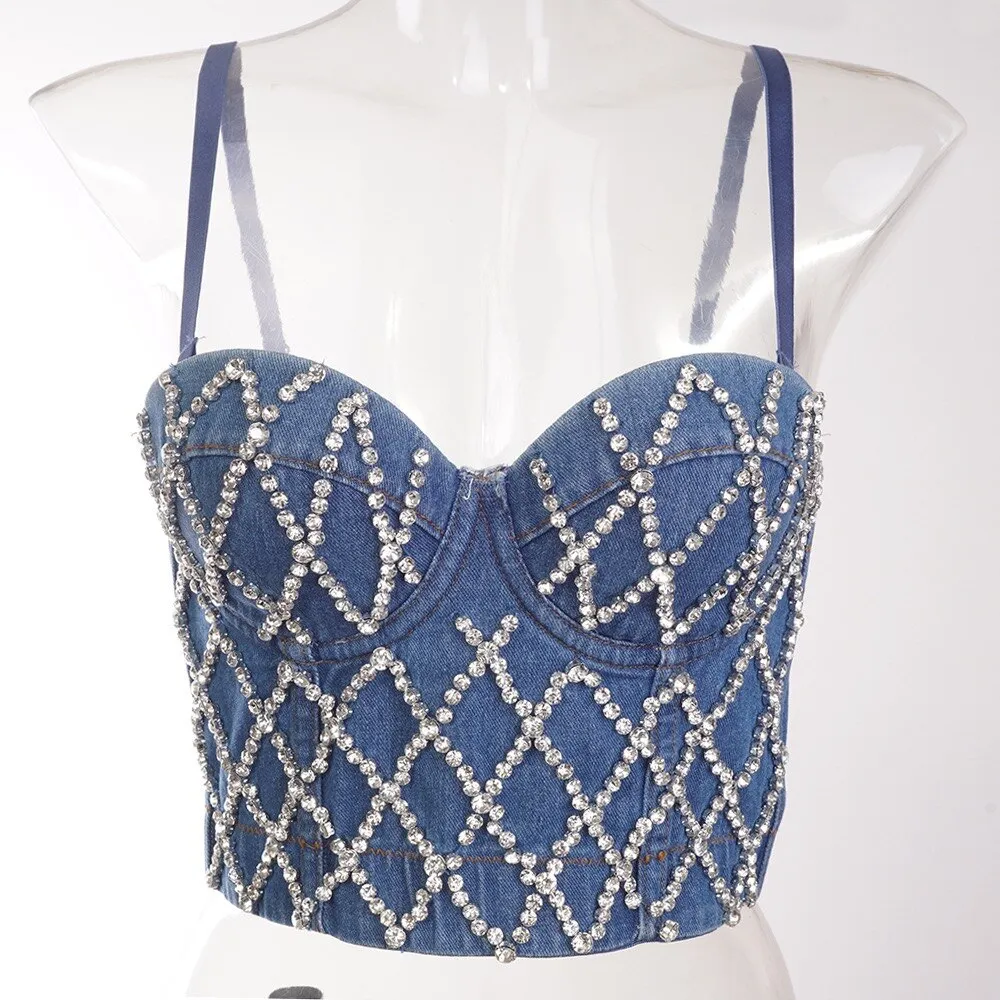 Shinny Straps Crop top