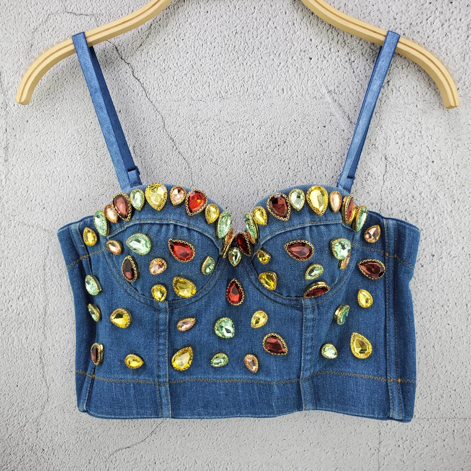 Shinny Straps Crop top