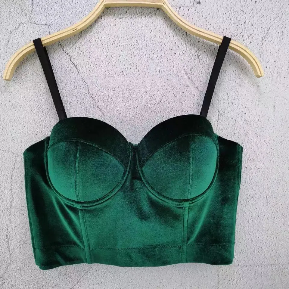 Shinny Straps Crop top