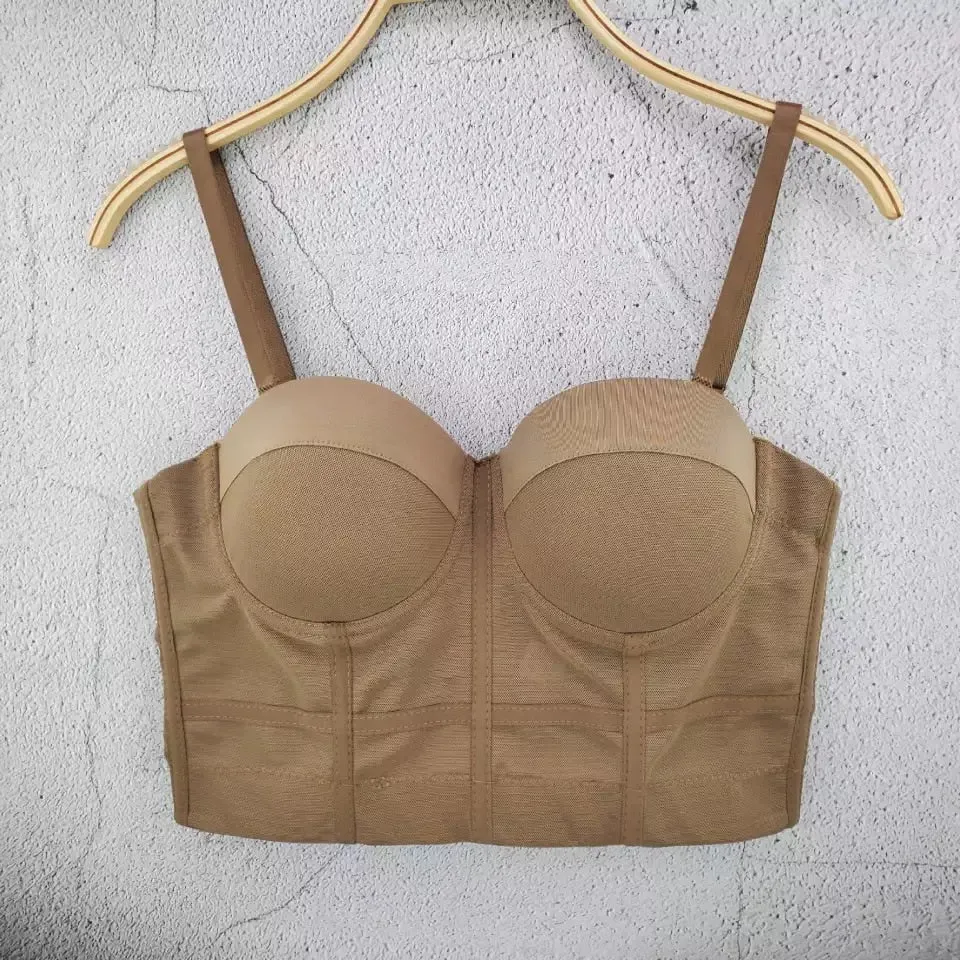 Shinny Straps Crop top