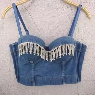 Shinny Straps Crop top