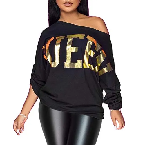 Shiny Off-Shoulder Fashion Tops