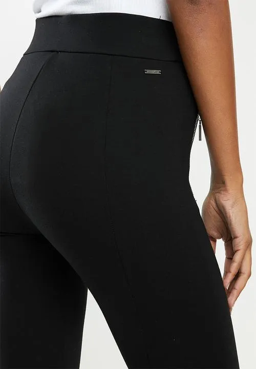 Sissy Boy Valery High Rise Legging With Metal Zip Front Black