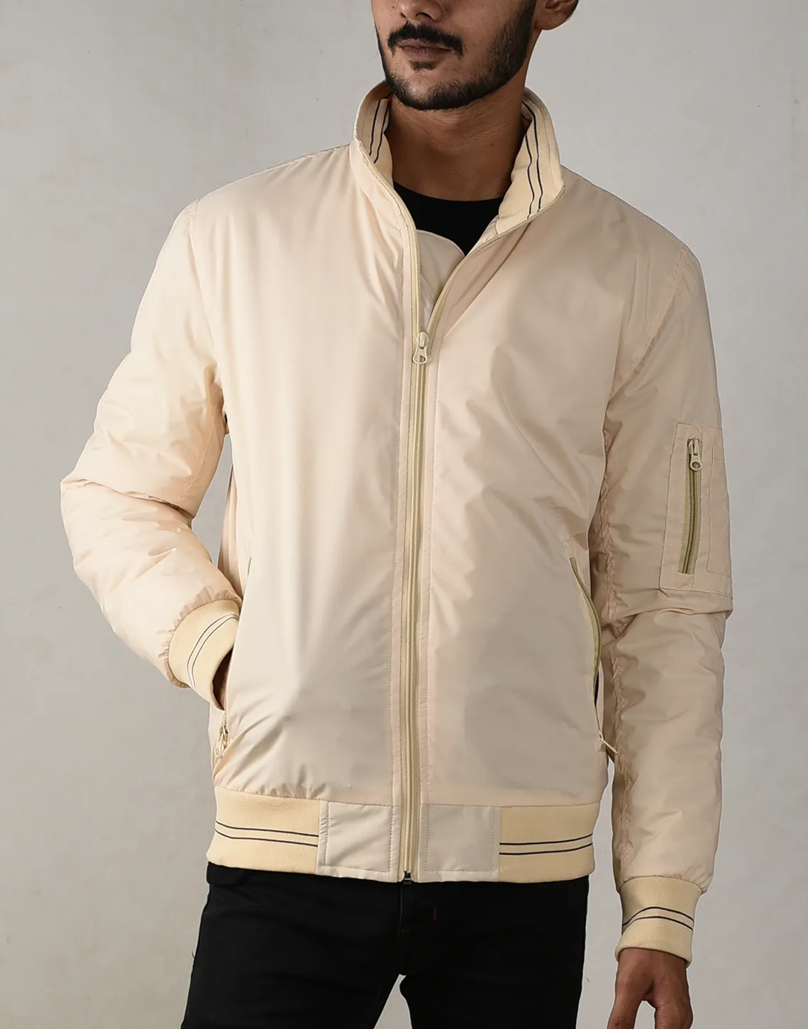 Sleek Skin Bomber Jacket