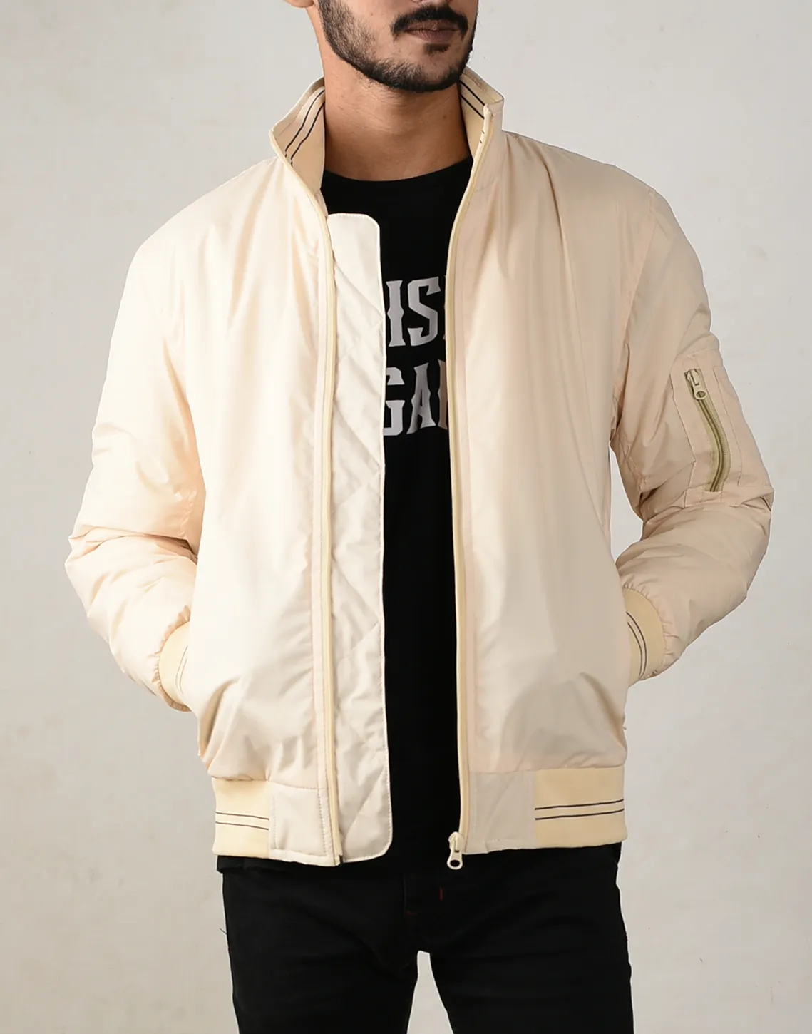 Sleek Skin Bomber Jacket