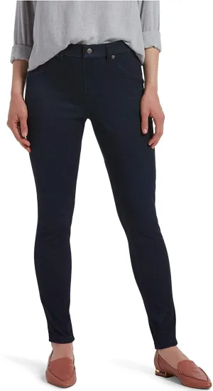 SOFT & STRETCHY HUE HIGH-WAIST DENIM LEGGINGS IN BLACK, SZ L! FITS UP TO SZ 14! RETAILS $65 