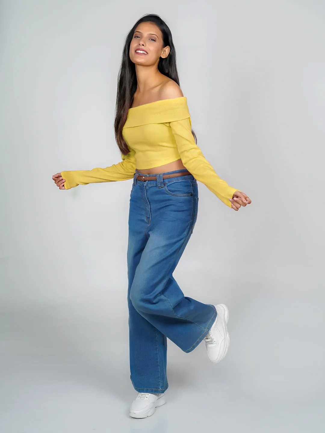 Solid Off-Shoulder Top