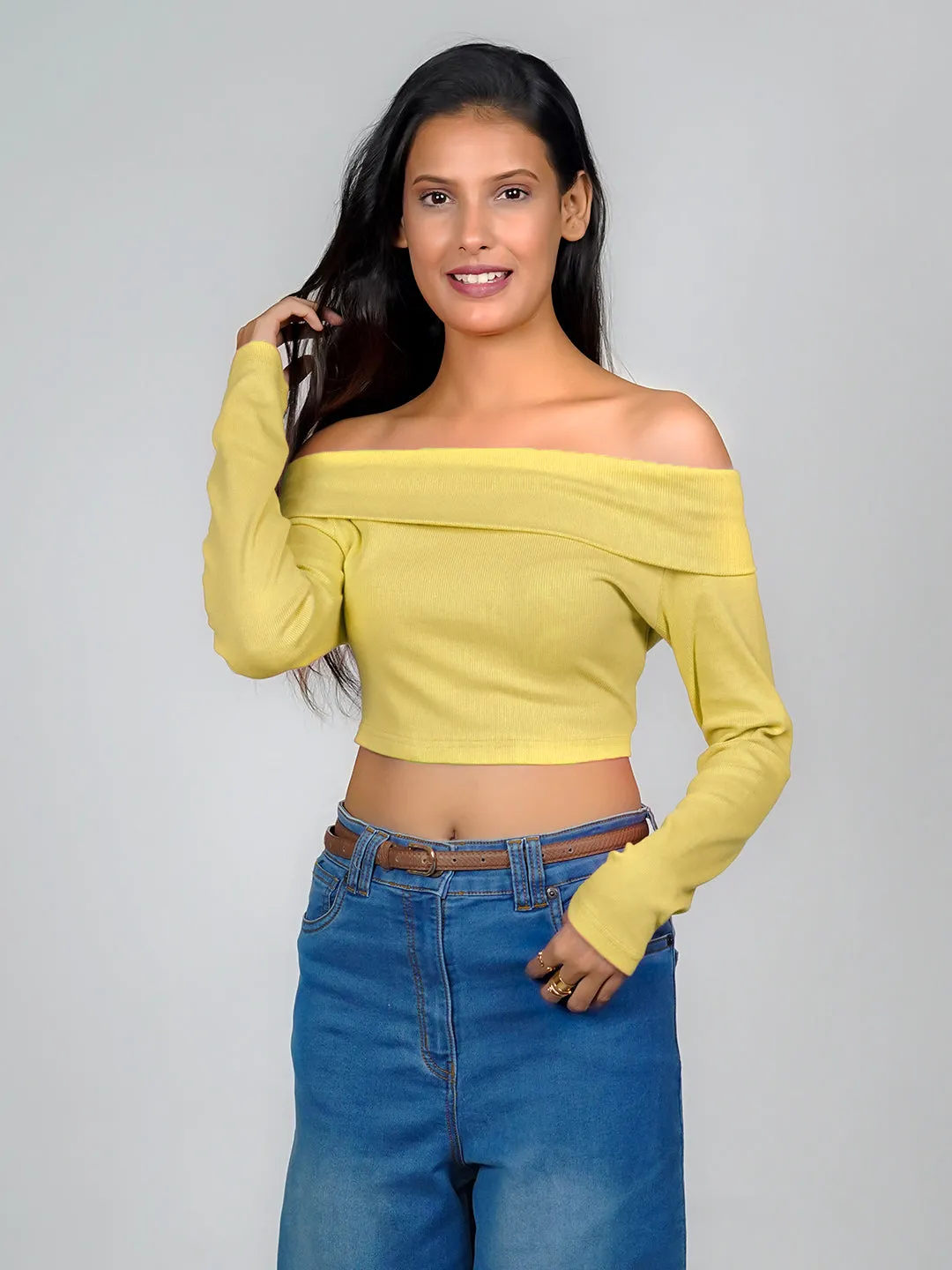 Solid Off-Shoulder Top