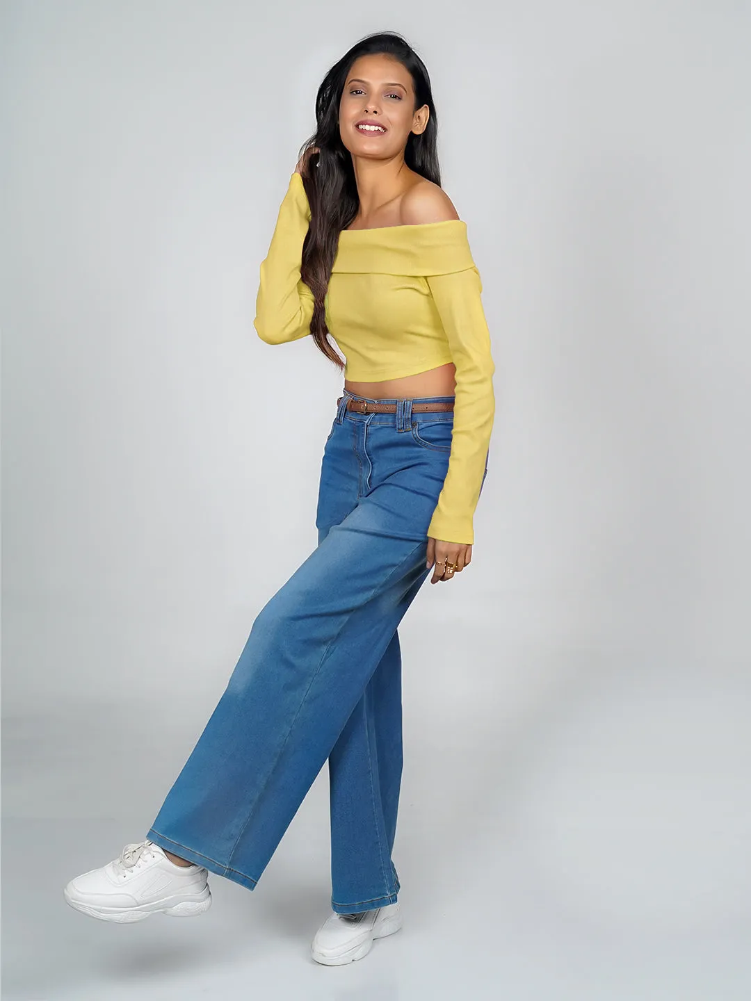 Solid Off-Shoulder Top