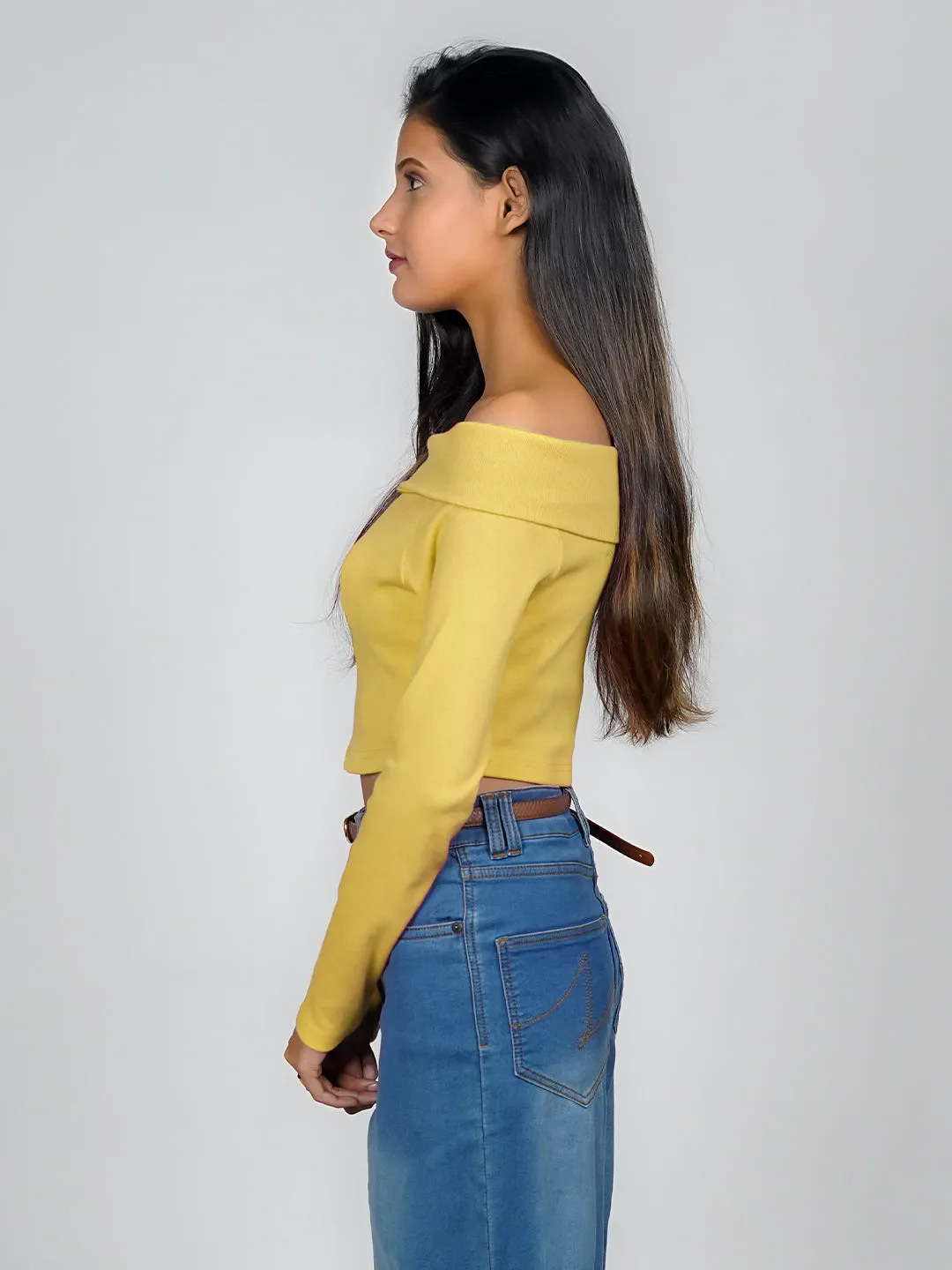 Solid Off-Shoulder Top