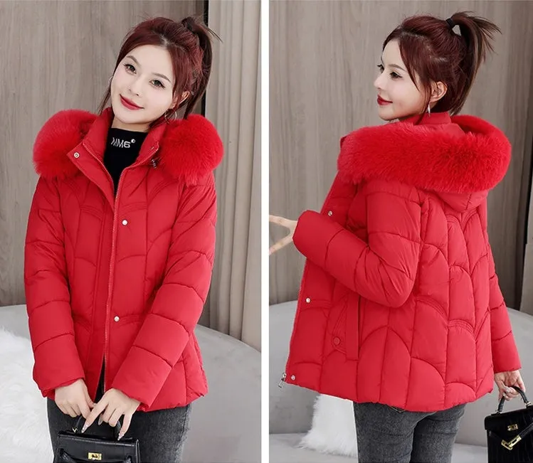 Solid Padded Quilted Puffer Jacket with Windproof Features