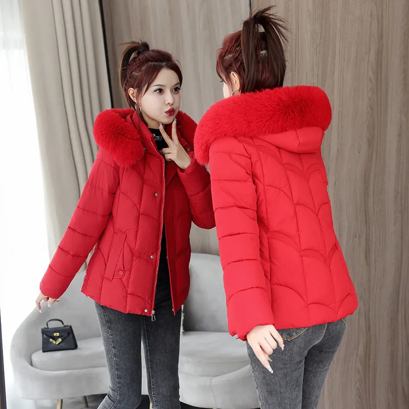 Solid Padded Quilted Puffer Jacket with Windproof Features