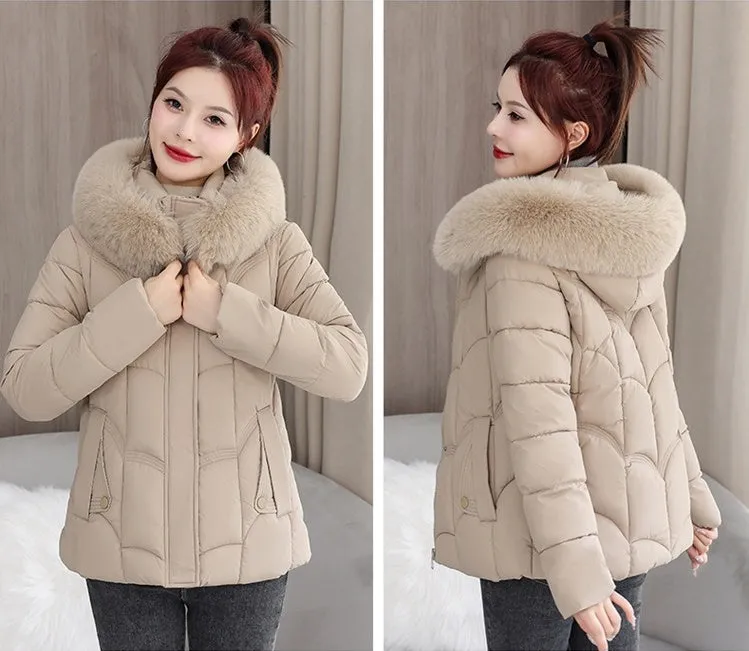 Solid Padded Quilted Puffer Jacket with Windproof Features