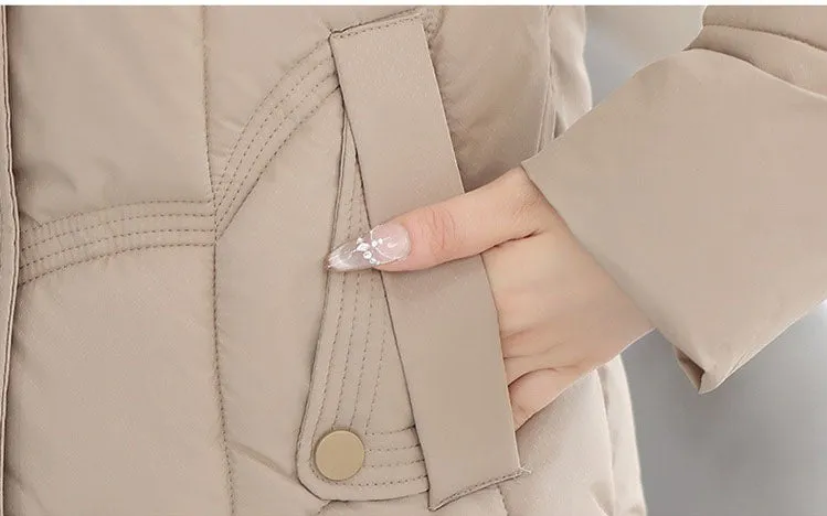 Solid Padded Quilted Puffer Jacket with Windproof Features