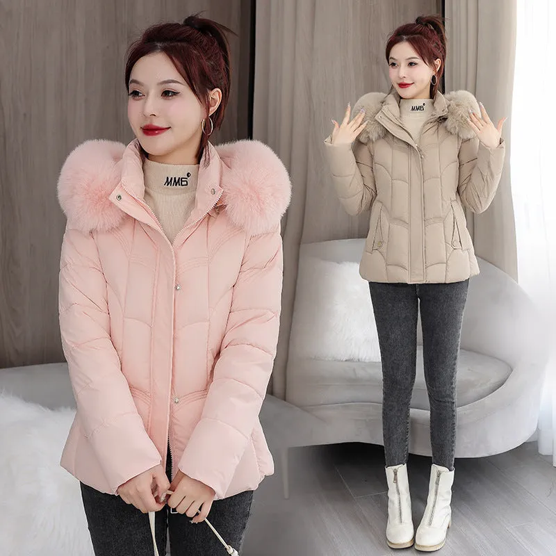 Solid Padded Quilted Puffer Jacket with Windproof Features