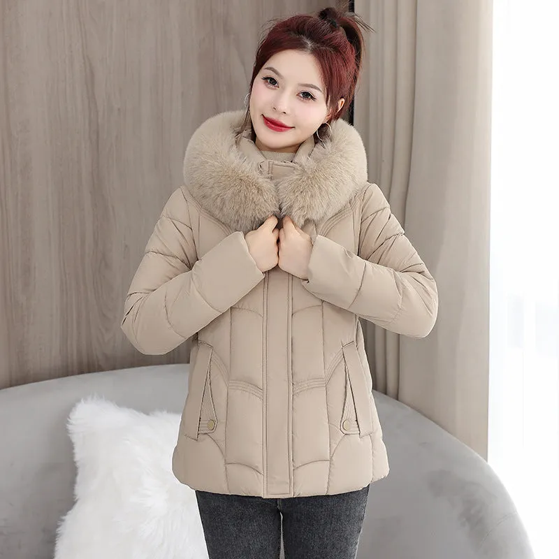 Solid Padded Quilted Puffer Jacket with Windproof Features